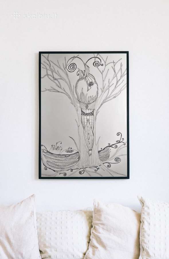 Parduodamas unikalus grafikos paveikslas