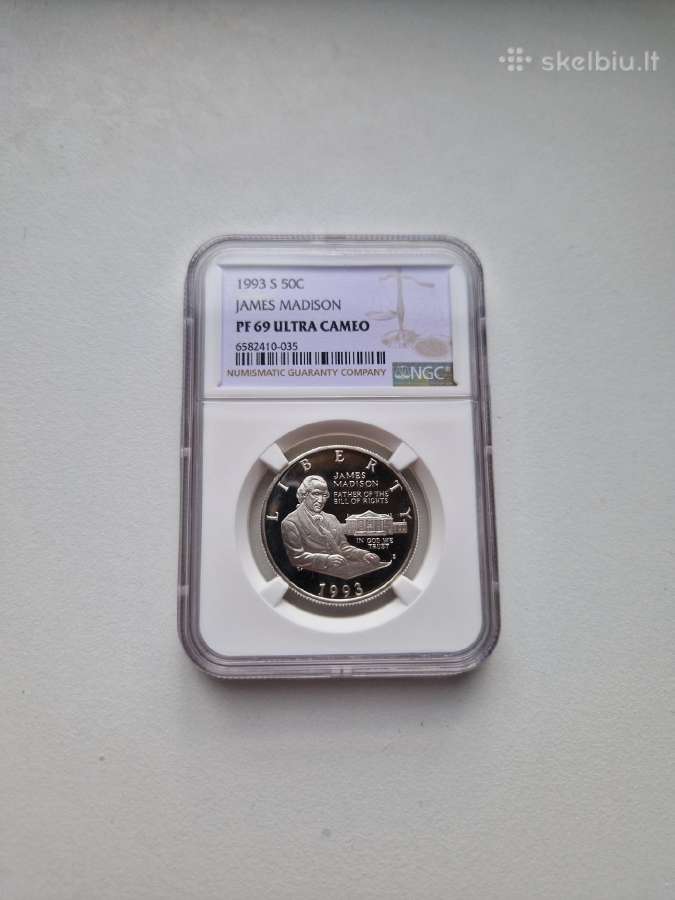 Ngc 1993 Amerika sidabrinis 50 centu Proof
