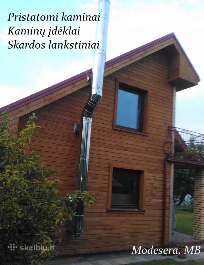 Pristatomi kaminai, kaminų įdėklai, skardos lankst