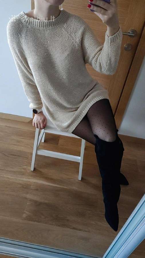Nude tunika/kardiganas/mini sukenlė su blizgučiais - nuotraukos Nr. 12