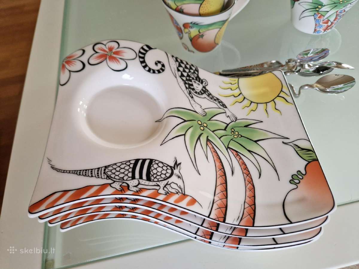 Egzotiškas puodelių rinkinys 4 vnt. - nuotraukos Nr. 2