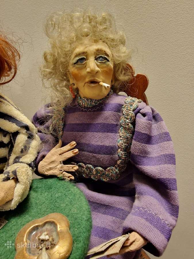 Vintažinės mid century autorinės lėlės "Lošėjos"