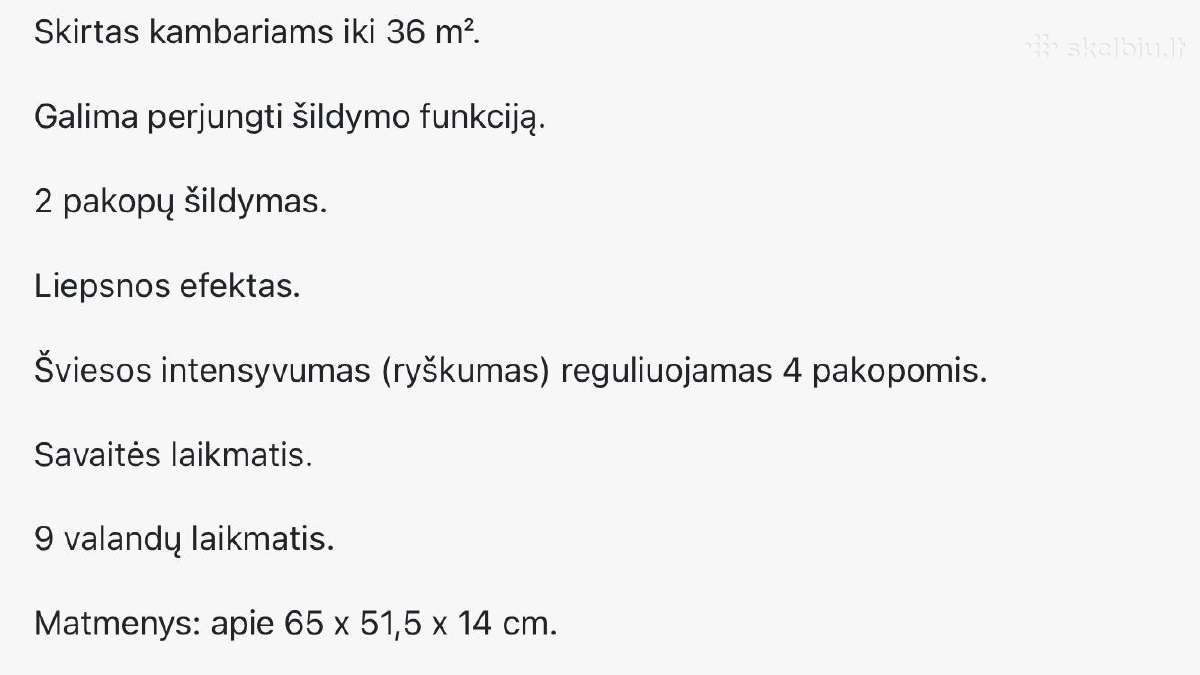 Parduodu Klarstein elektrinį židinį - nuotraukos Nr. 2