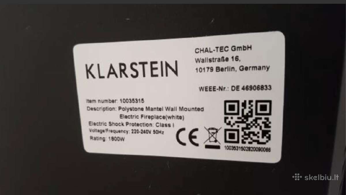 Parduodu Klarstein elektrinį židinį - nuotraukos Nr. 5