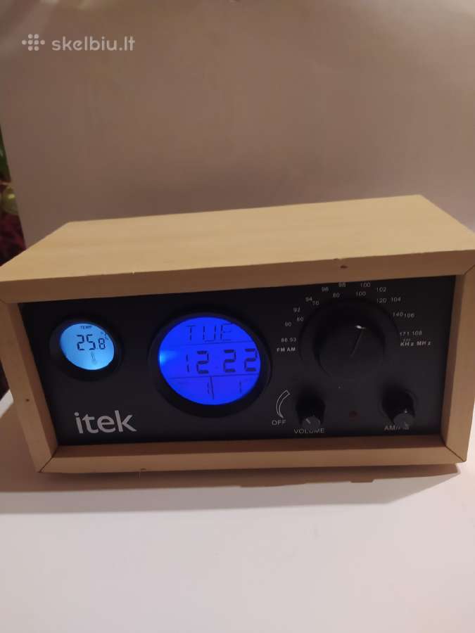 Radijoimtuvas,žadintuvas,laikrodis Itek