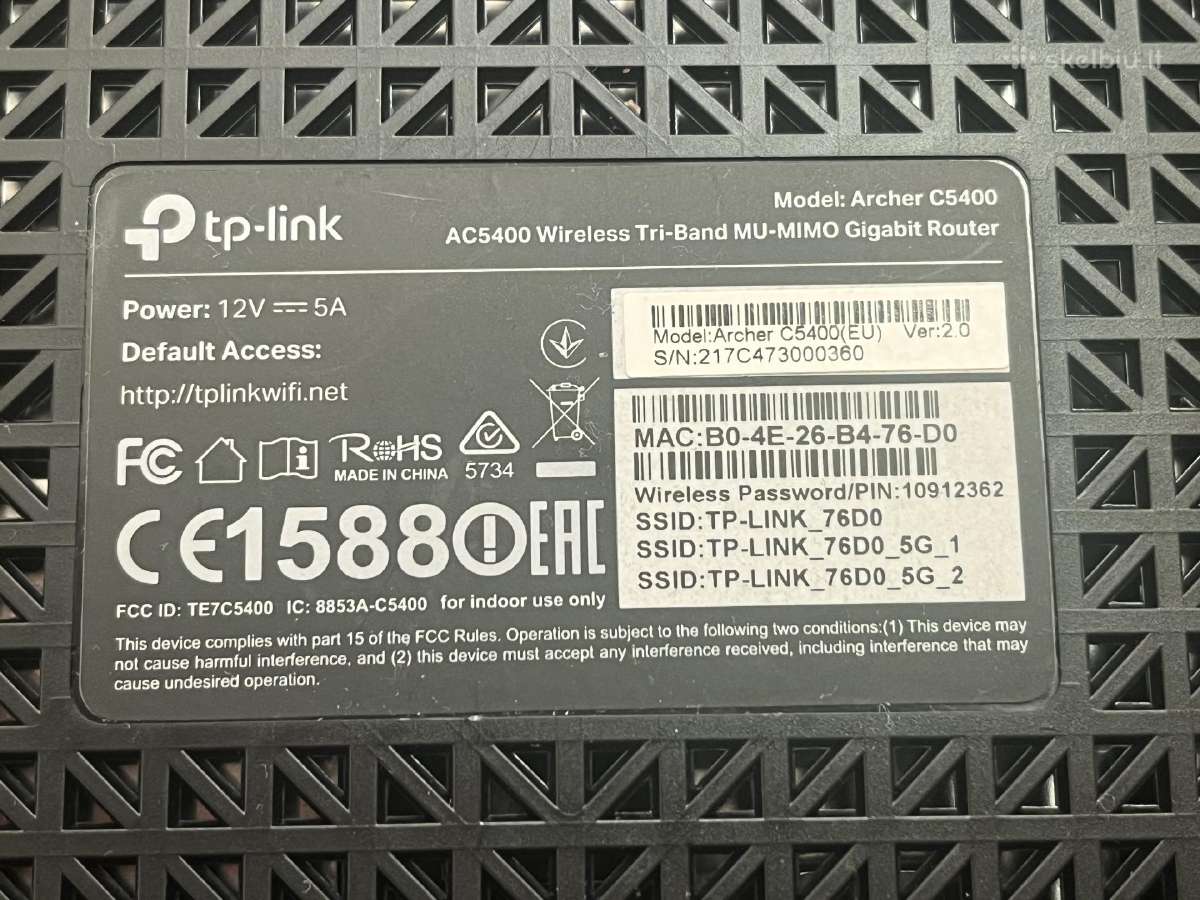 Tp-link Archer C5400;neatgear x6 Ac3200 R8000 - nuotraukos Nr. 3