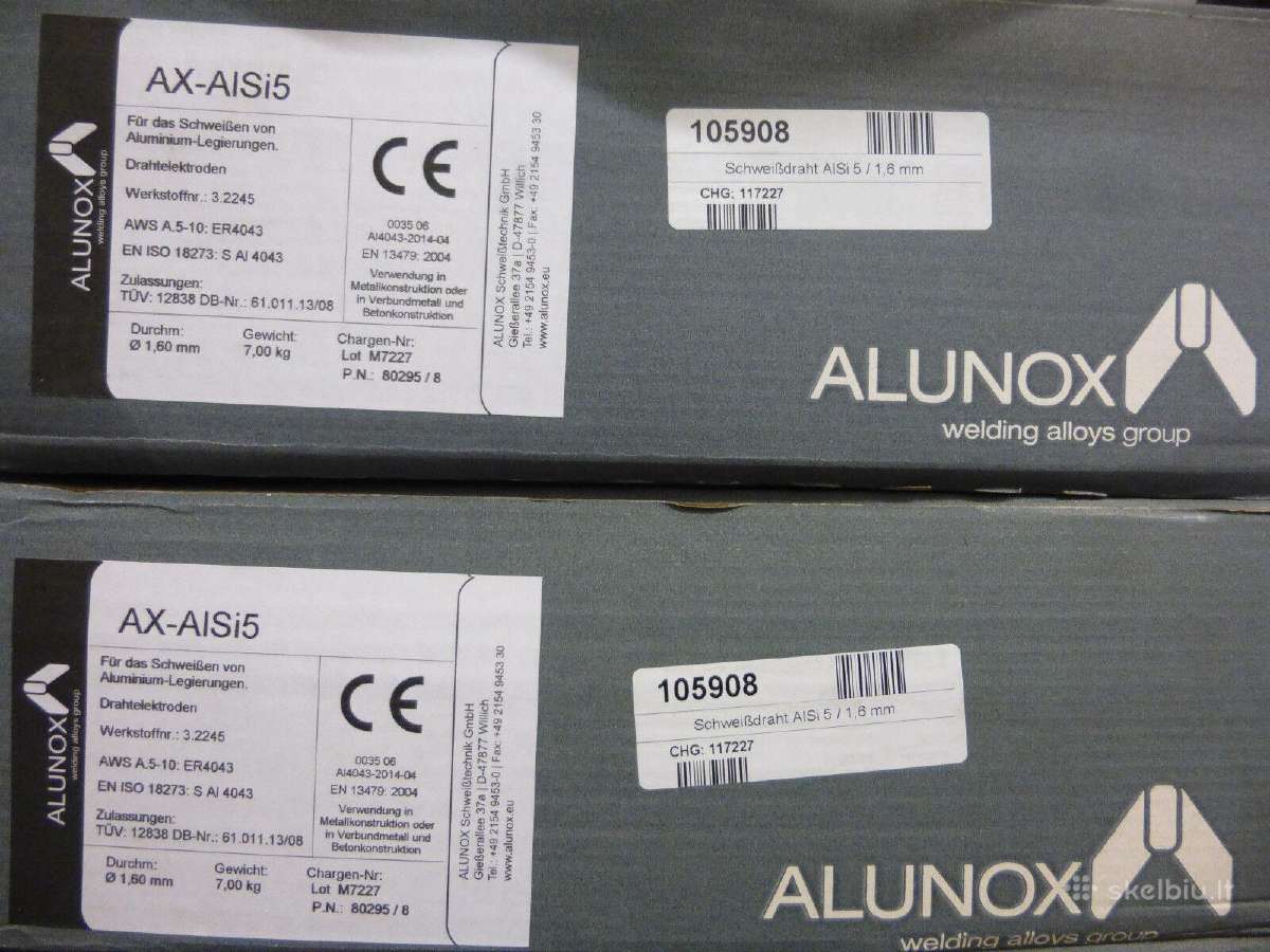 Aliuminio suvirinimo viela Alunox Ax-aisi5 Pigiau - nuotraukos Nr. 3
