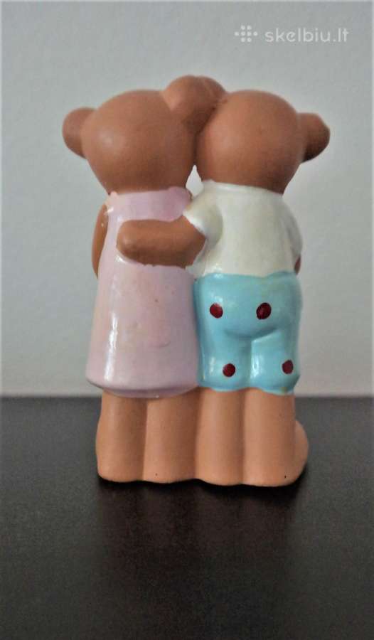 Meškiukai su širdele. Dydis 12 cm. - nuotraukos Nr. 3