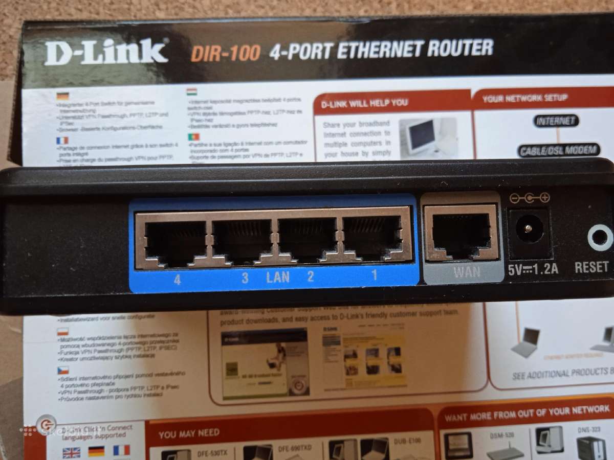 Routeris D-link Dir-100 - nuotraukos Nr. 8