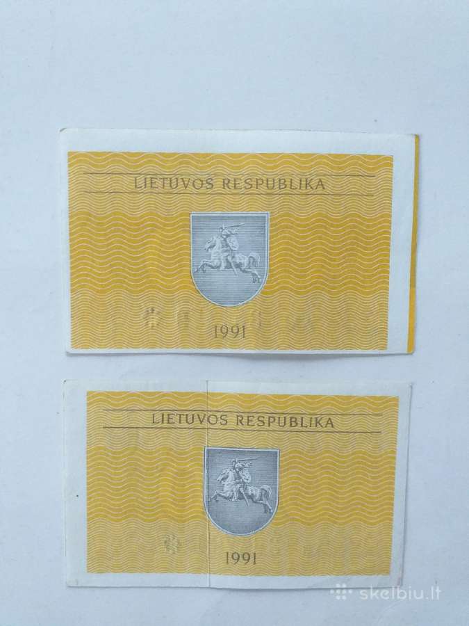 1991 m. talonai 0.10 be užrašo - nuotraukos Nr. 2