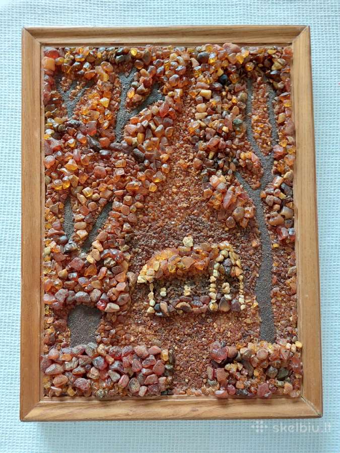 Kolekcinis paveikslas iš gintaro .Amber Art .