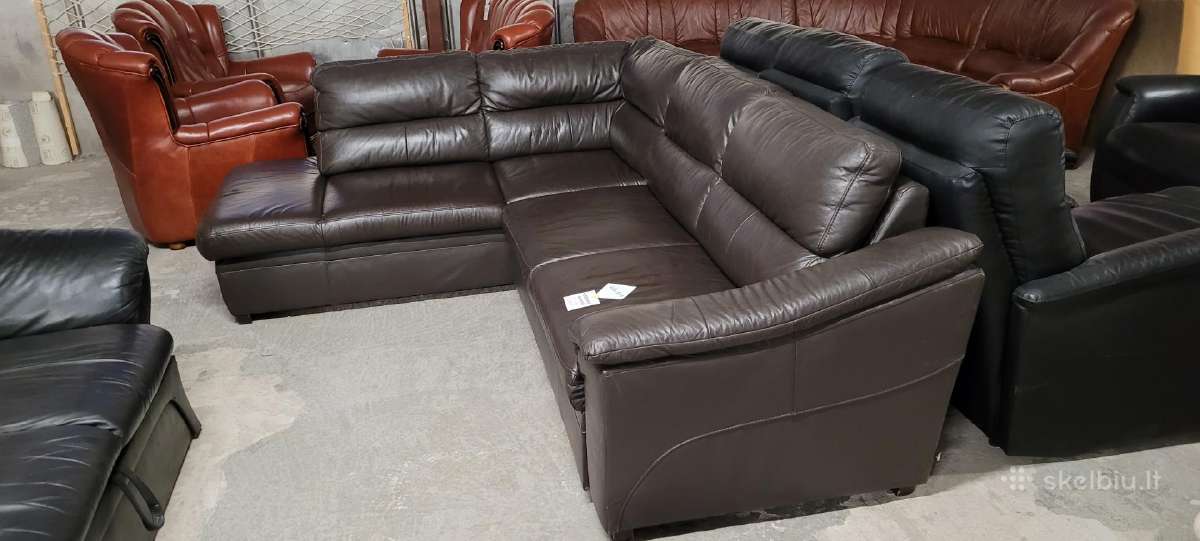 Odiniai Baldai Reglainer komplektas kampas sofa - nuotraukos Nr. 3