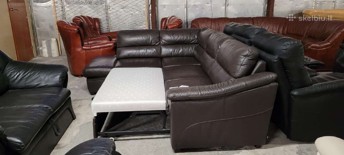 Odiniai Baldai Reglainer komplektas kampas sofa - nuotraukos Nr. 4