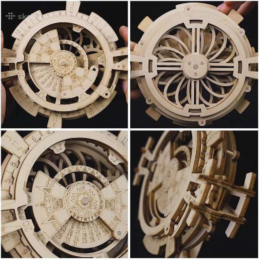 Robotime medinis 3D konstruktorius Kalendorius - nuotraukos Nr. 3