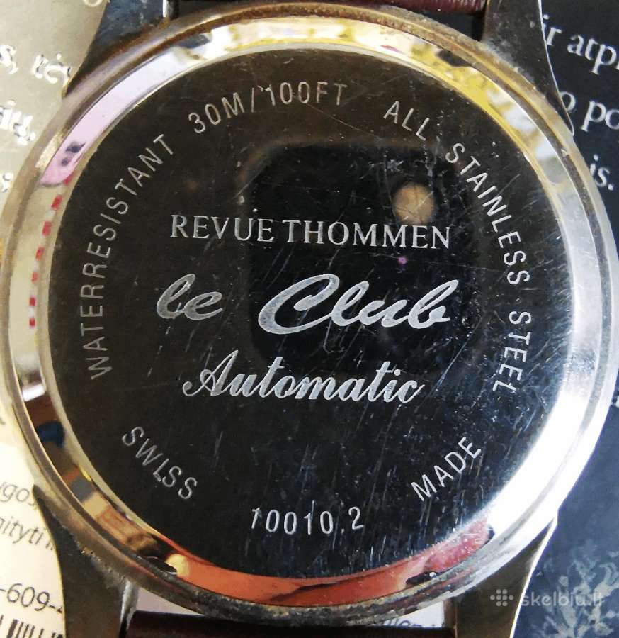 Revue thommen le club automatic laikrodis