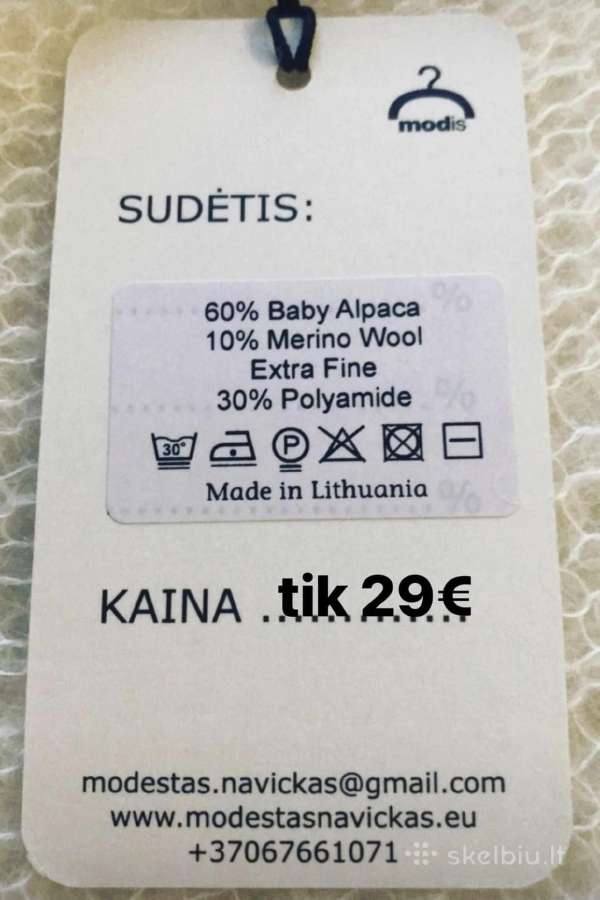 Megzta moherio vilnos skraistė modis - nuotraukos Nr. 9