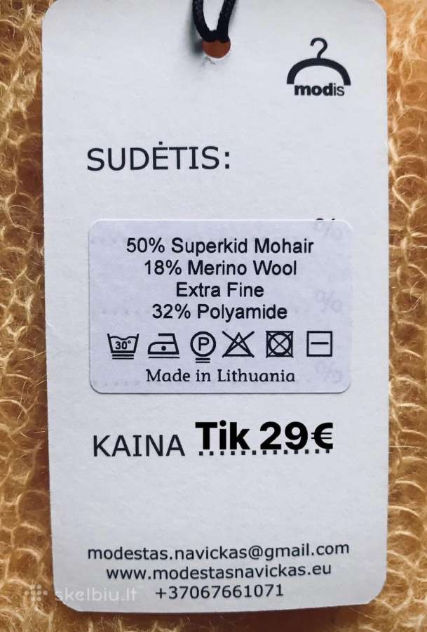 Megzta moherio vilnos skraistė modis - nuotraukos Nr. 10