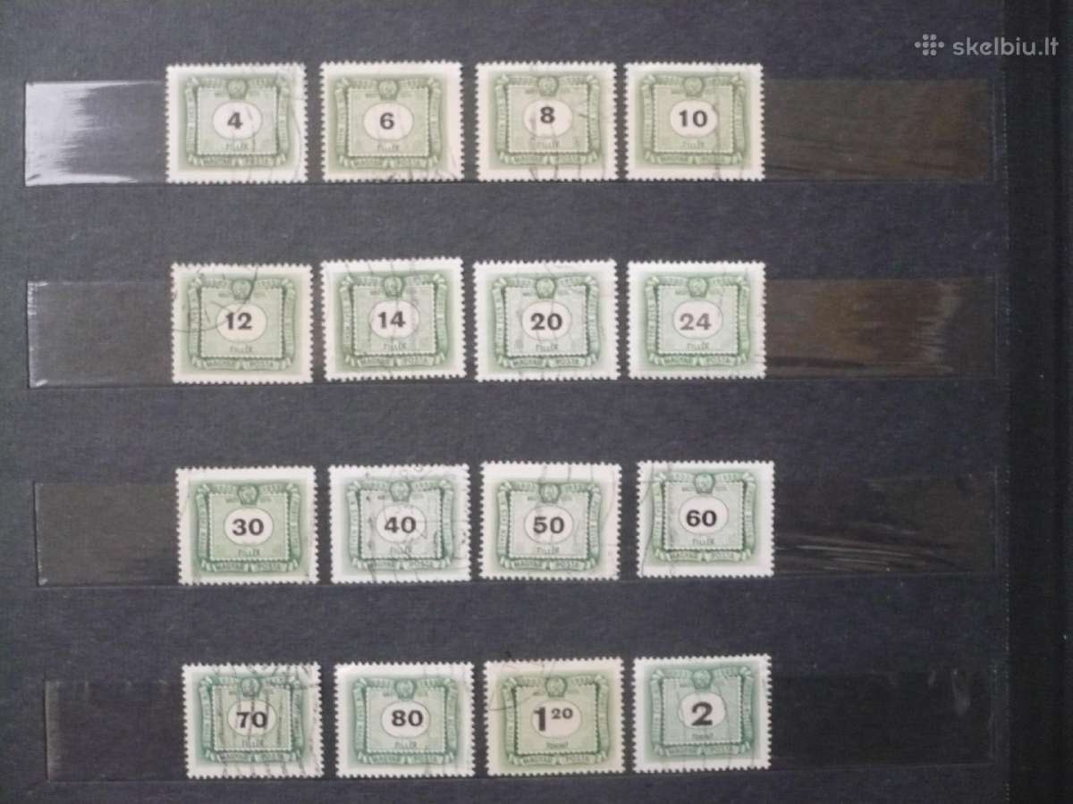 1953 - 1954 pašto mokesčiai