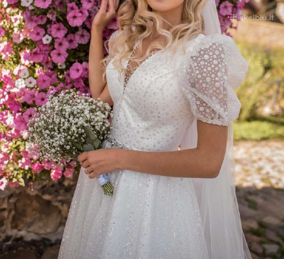 Balta vestuvinė suknelė - nuotraukos Nr. 2