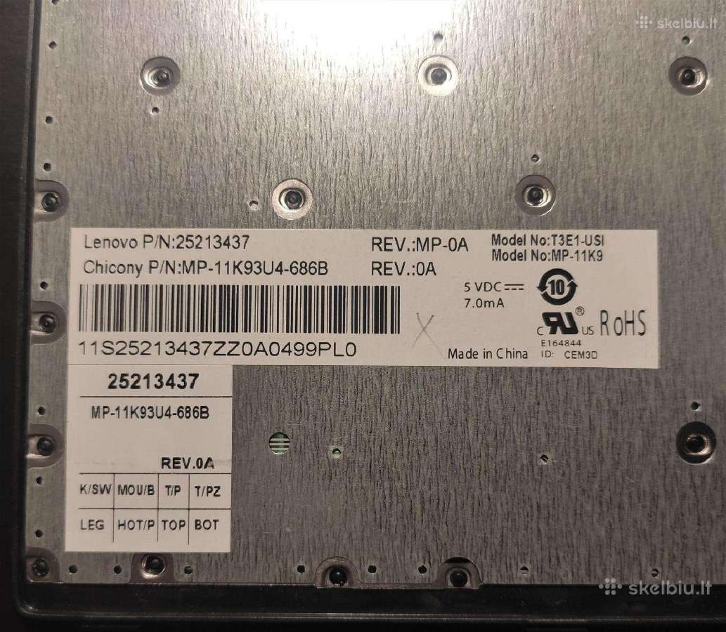 Klaviatūra Lenovo M30-70, S40-70, S300, S310, S400 - nuotraukos Nr. 4