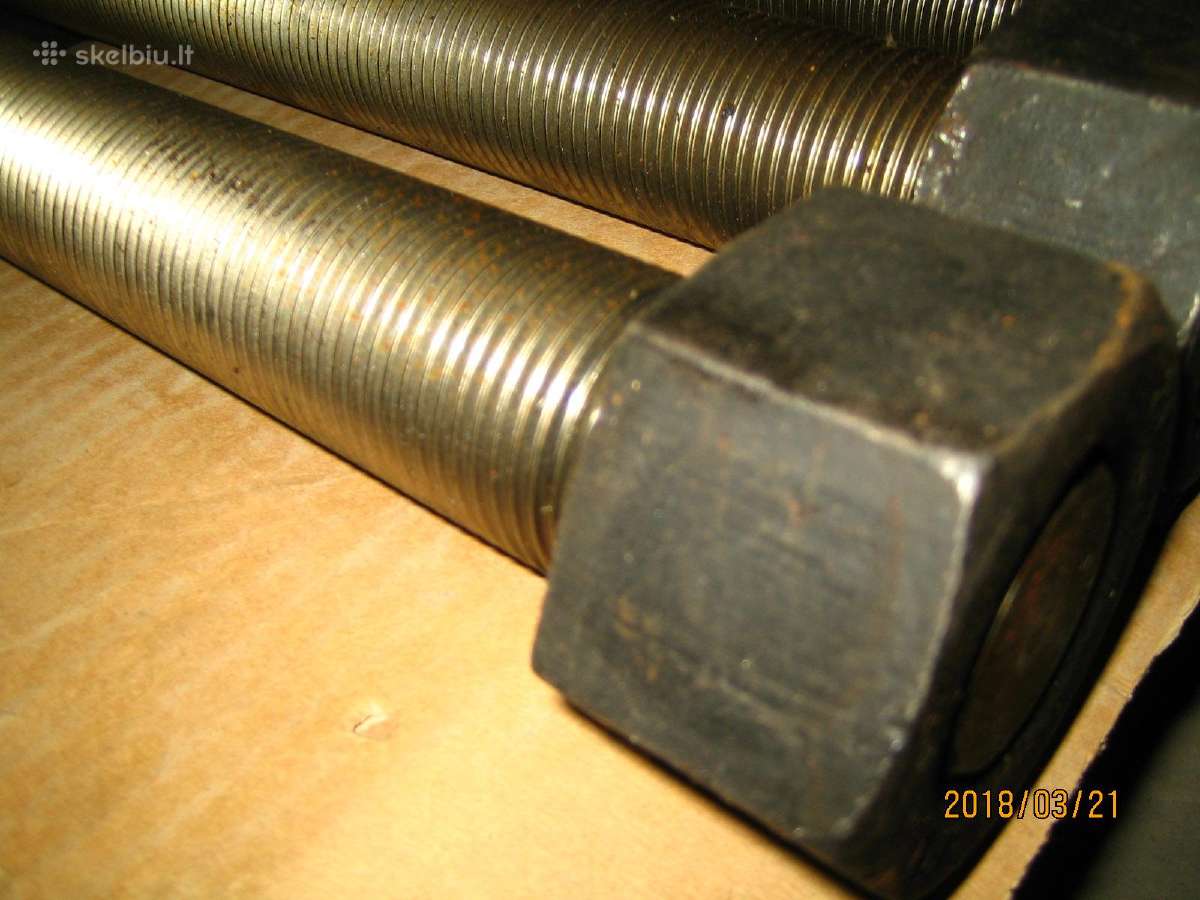 Astm A193 B7 smeigės komplekte dvi veržlės - nuotraukos Nr. 4