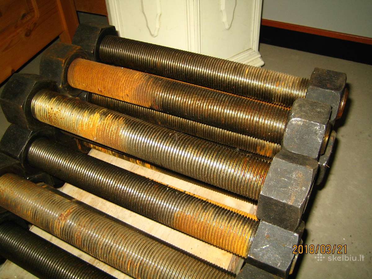 Astm A193 B7 smeigės komplekte dvi veržlės - nuotraukos Nr. 5
