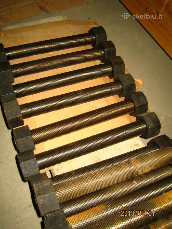 Astm A193 B7 smeigės komplekte dvi veržlės - nuotraukos Nr. 7
