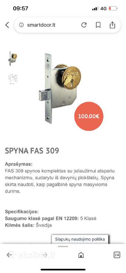 Spyna Fas 309 - nuotraukos Nr. 4