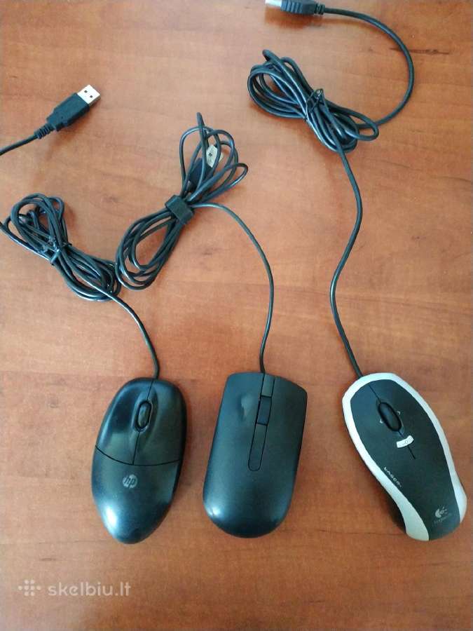 Naudotos pelės (Logitech Rx1000, Dell, Hp) - nuotraukos Nr. 3