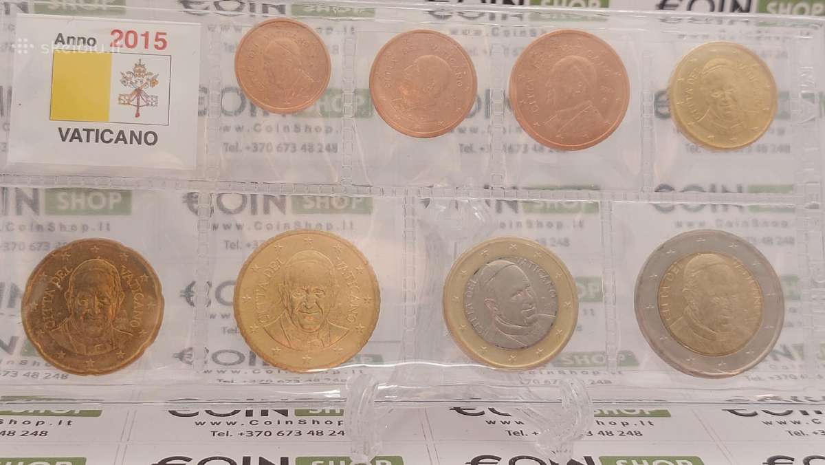 Vatikanas 2015 arba 2022 Unc euru rinkiniai - nuotraukos Nr. 2