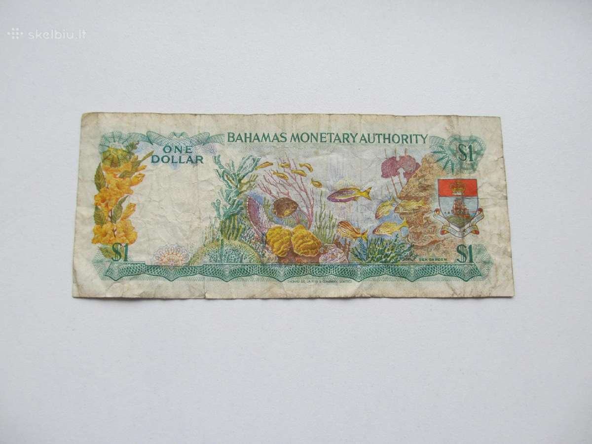 1 doleris , Bahamai , 1968 - nuotraukos Nr. 2