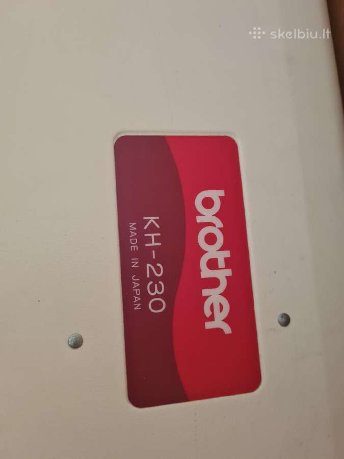 Mezgimo mašina Brother Kh 230 - nuotraukos Nr. 3