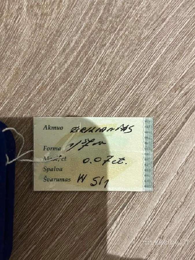 Balto aukso sužadėtuvių žiedas su deimantu - nuotraukos Nr. 2