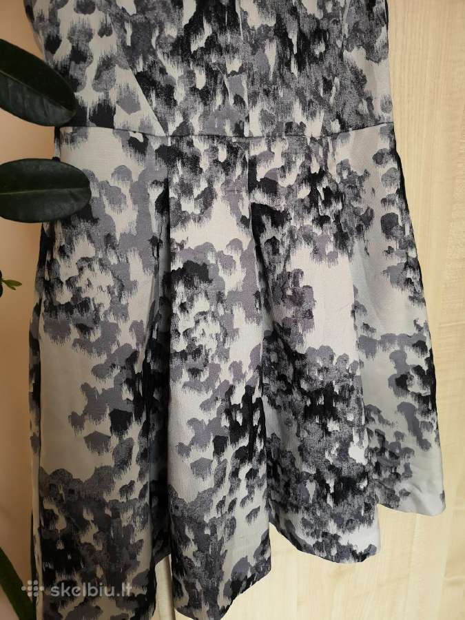 H&m pilka marga proginė suknelė su kišenėmis - nuotraukos Nr. 3
