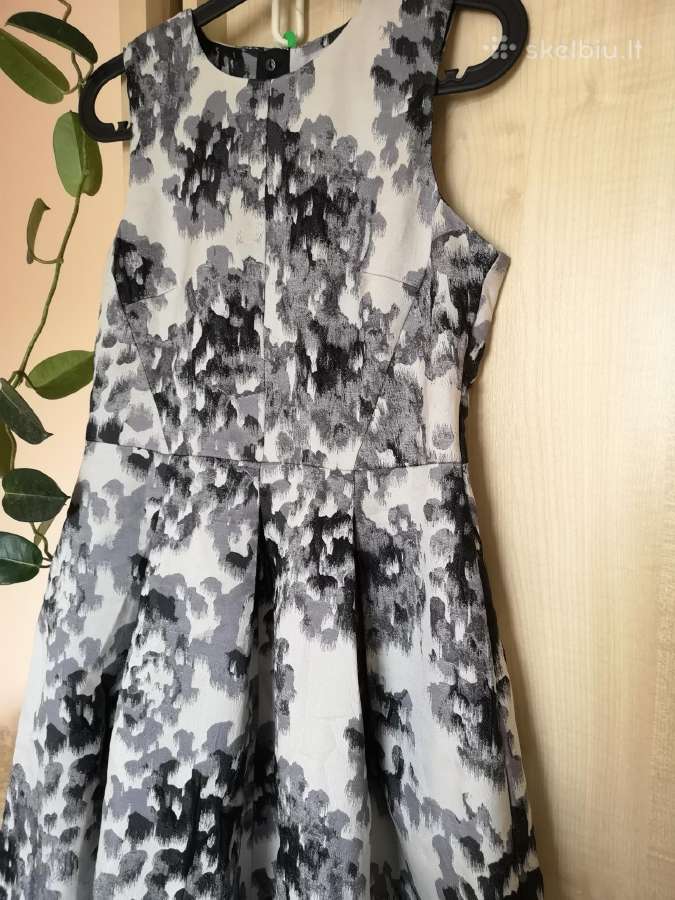 H&m pilka marga proginė suknelė su kišenėmis - nuotraukos Nr. 4