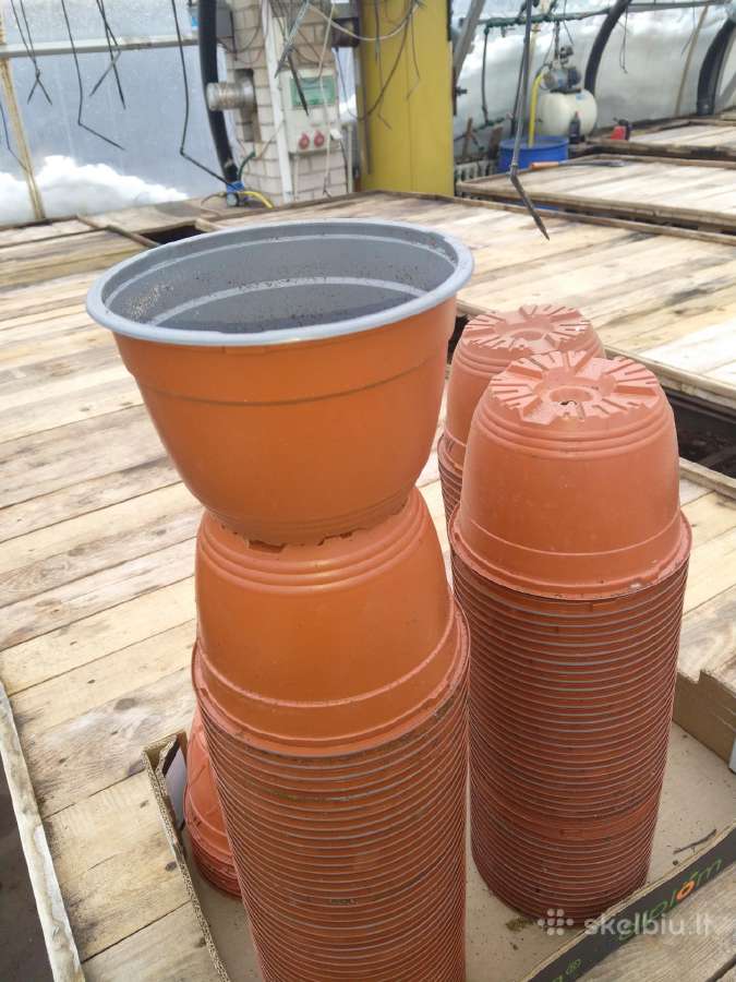 Plastikiniai naudoti vazonai augalams - nuotraukos Nr. 3