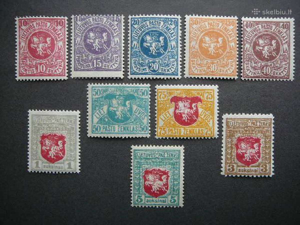 Lietuva 1919 III Berlyno laida Arkliai lit40/9s