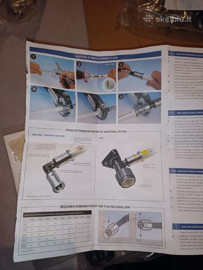 Antgalis Presuojamas Pvdf D16-1/2" Vid. Pe-XC/AL/p - nuotraukos Nr. 9