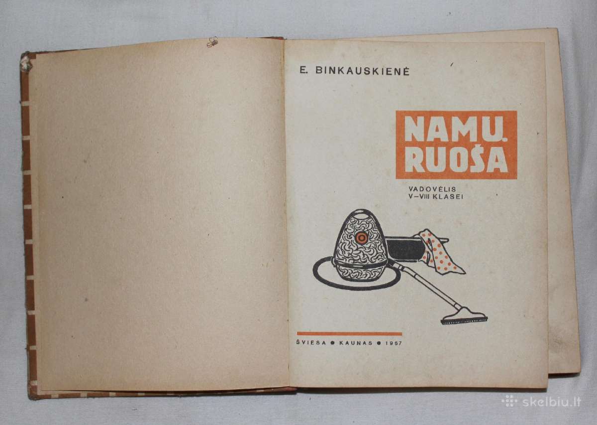 Namų ruoša vadovėlis V-vIII klasei Kaunas 1967 m. - nuotraukos Nr. 2