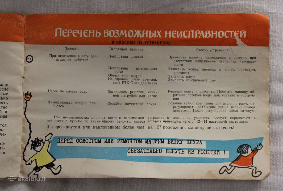 Riga60 skalbimo mašinos naudotojo instrukcija 1966 - nuotraukos Nr. 10