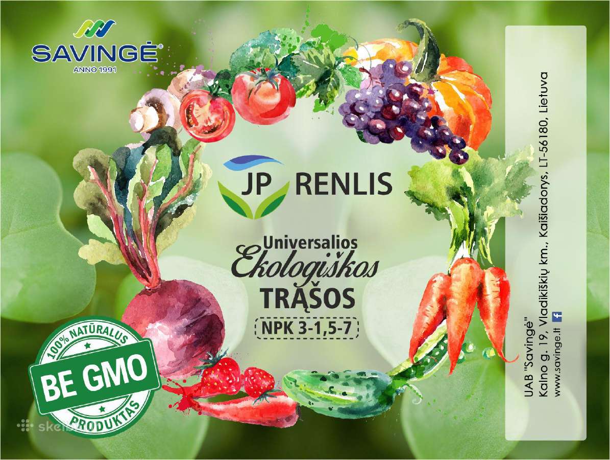 Ekologiškos organinės trašos Jp Renlis
