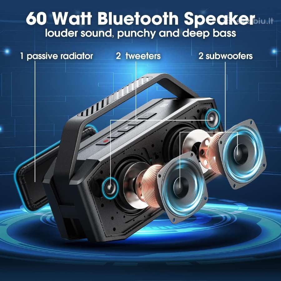 Galinga 60w Bluetooth kolonėlė W-king D9 - nuotraukos Nr. 3