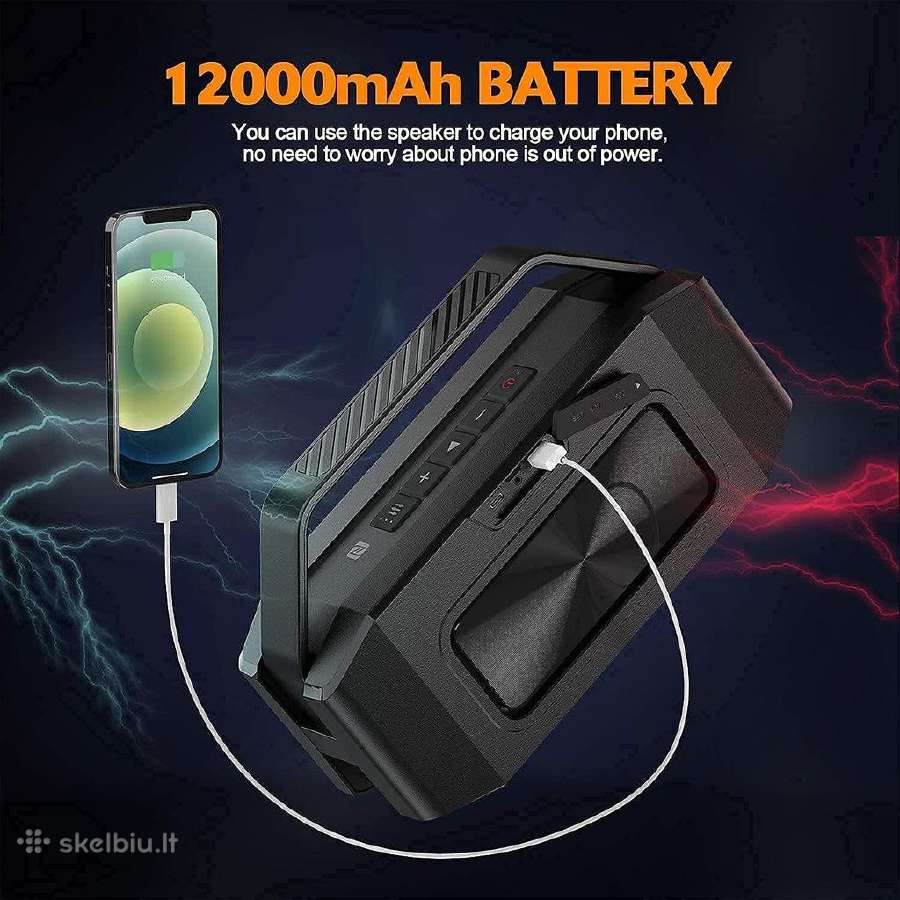 Galinga 60w Bluetooth kolonėlė W-king D9 - nuotraukos Nr. 5