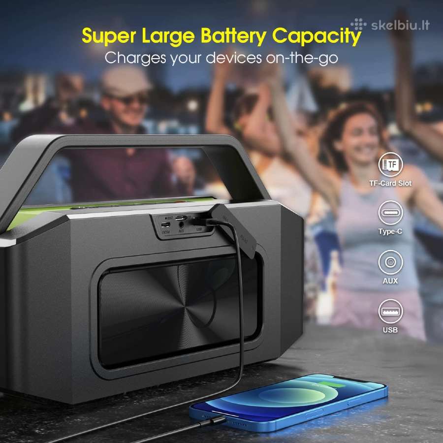 Galinga 60w Bluetooth kolonėlė W-king D9 - nuotraukos Nr. 6