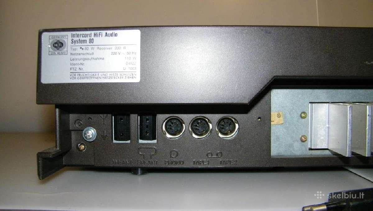 Intercord Hifi Audio System 80r [Vintage] - nuotraukos Nr. 8