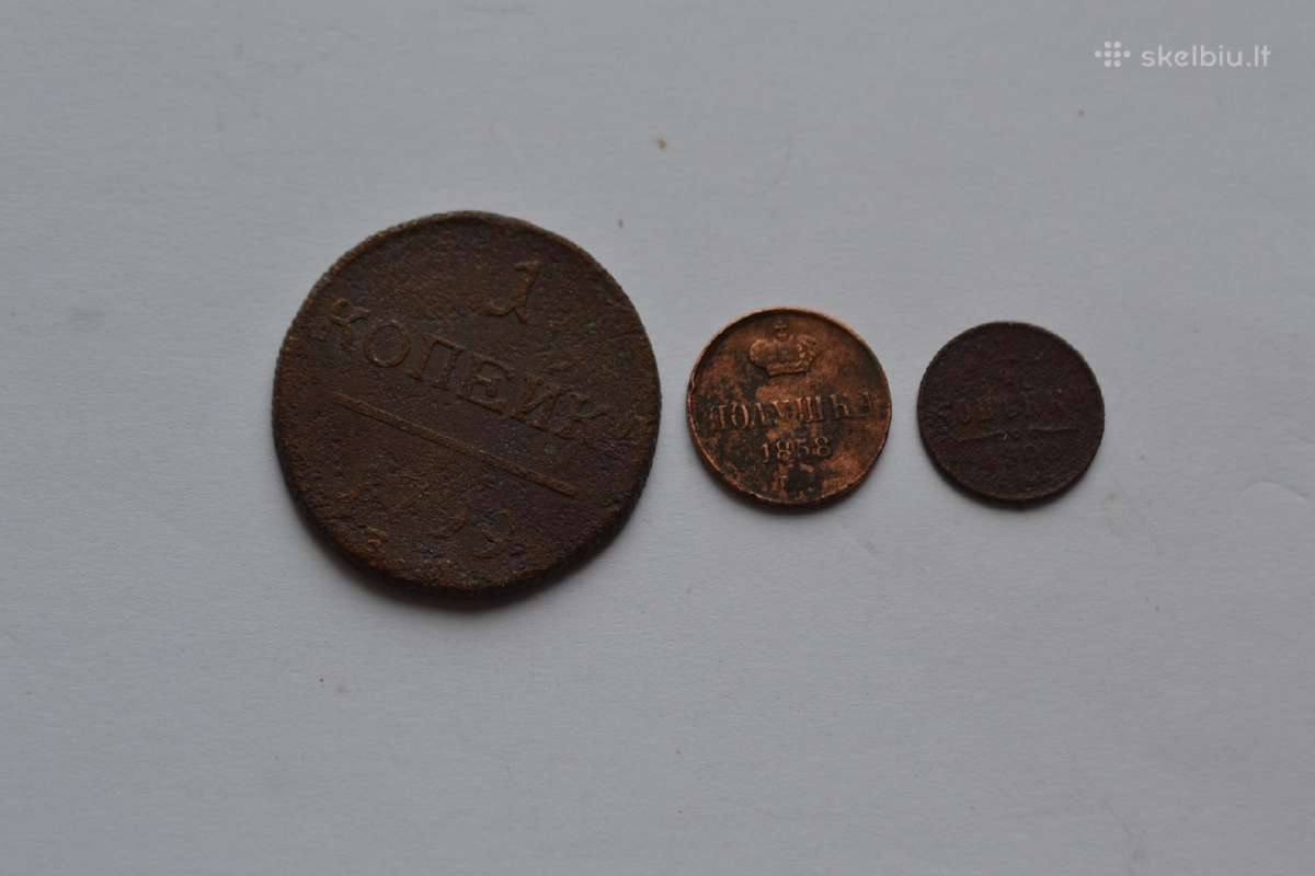 1 kapeika 1799,poluska 1858,1/4 kap.1900m.