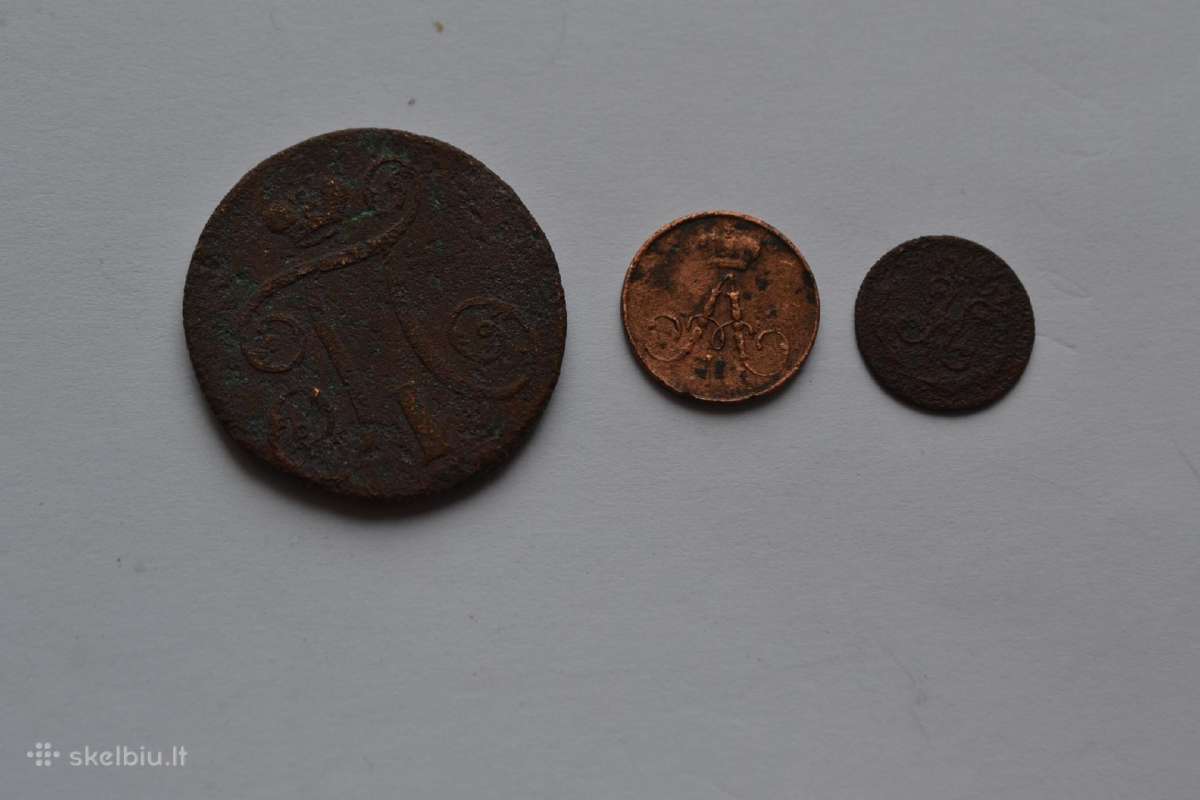 1 kapeika 1799,poluska 1858,1/4 kap.1900m. - nuotraukos Nr. 2