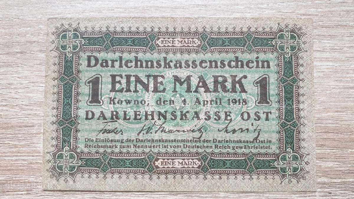 1918 Ost Vokietija Lietuva Lenkija 1 Mark