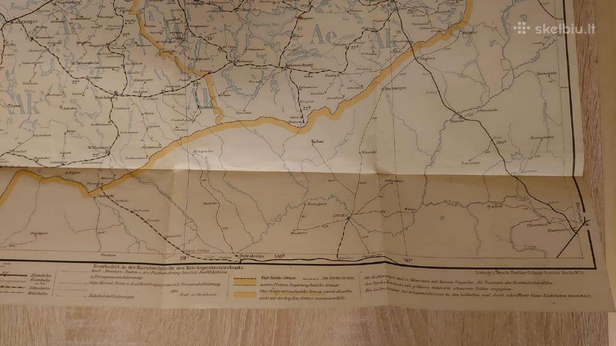 Vokietijos reicho paštų žemėlapis - nuotraukos Nr. 6