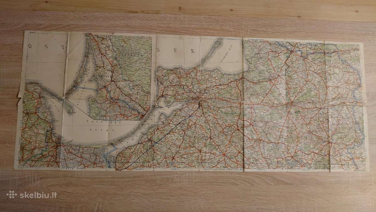 1942 m. Rytprūsių Memelio krašto karo žemėlapis